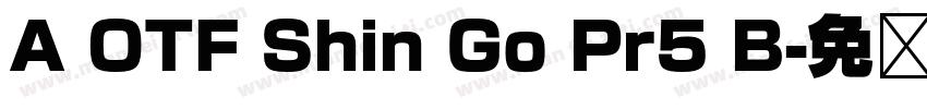 A OTF Shin Go Pr5 B字体转换